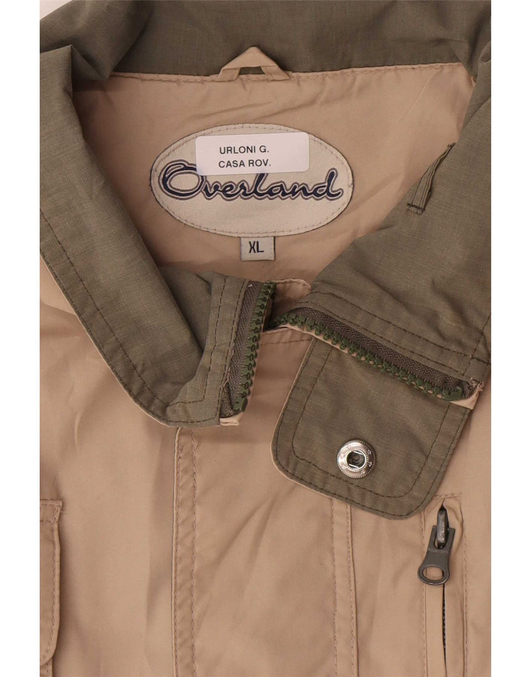 Jaqueta utilitária masculina Overland UK 42 XL algodão bege
