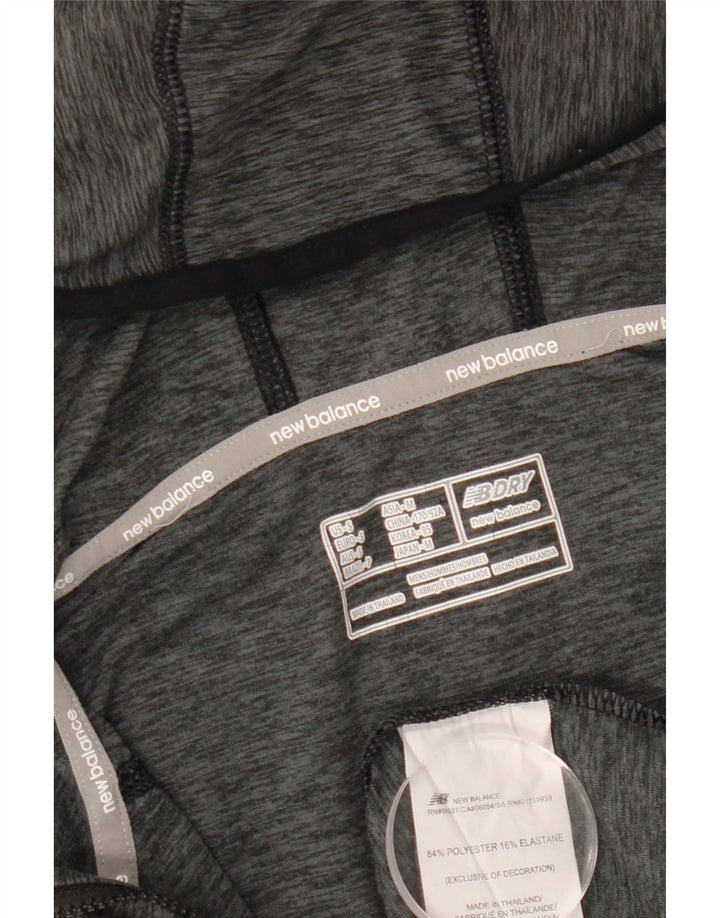 NEW BALANCE Pulôver masculino com capuz, moletom pequeno cinza manchado
