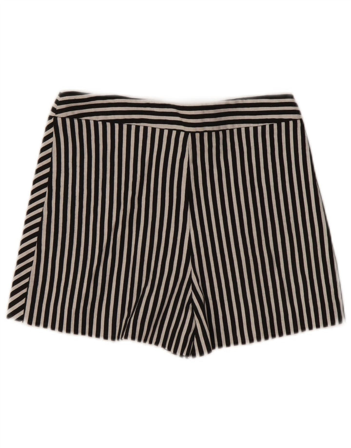 Zara Womens Skort UK 4 XS Algodão listrado preto