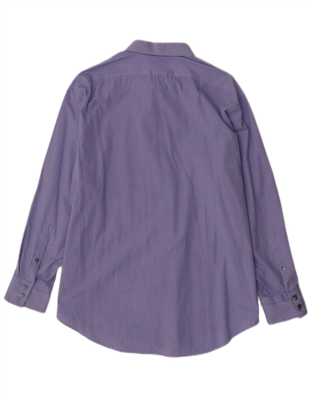 Camisa masculina CALVIN KLEIN Slim Fit tamanho 17 1/2 XL algodão xadrez azul