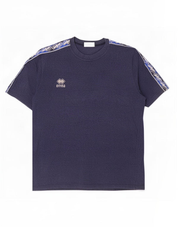 Camiseta gráfica masculina Errea Top 2XL azul marinho colorblock