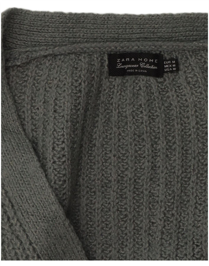 Suéter cardigã oversized Zara feminino Reino Unido 14 cinza médio