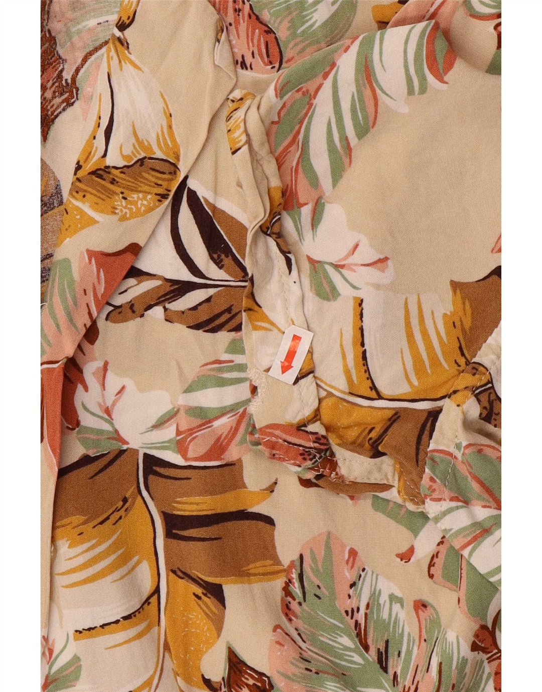 Camisa masculina Marrakech de algodão floral bege médio