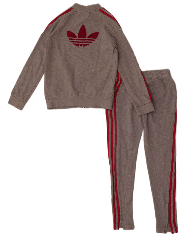 Fato de treino Adidas Girls Graphic Full 9-10 anos algodão cinzento