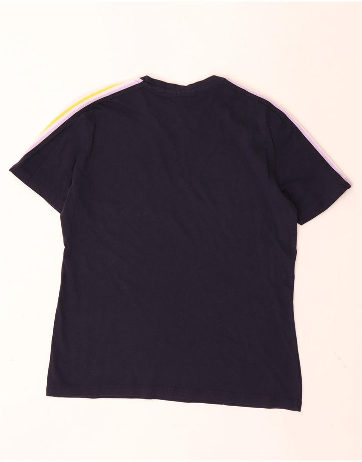 SERGIO TACCHINI Camiseta masculina top pequeno bloco colorido azul marinho