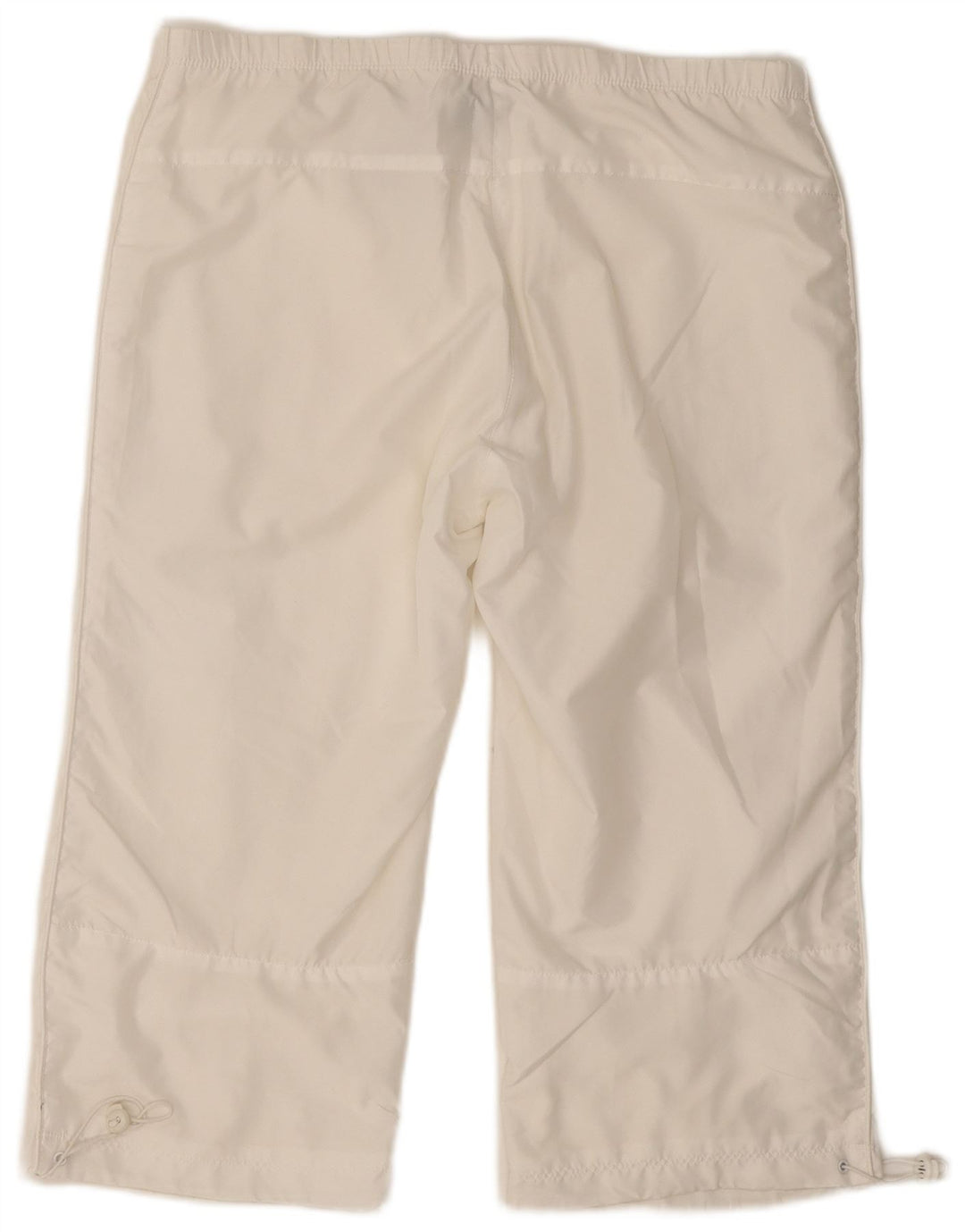 Calça de treino Nike feminina Capri UK 14/16 grande poliéster branco