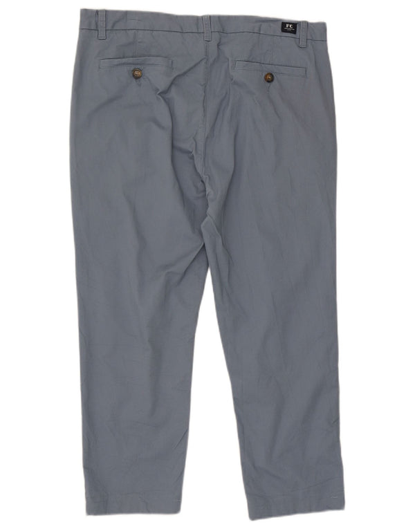 Calça cropped masculina French Connection Slim Fit W36 L25 Azul