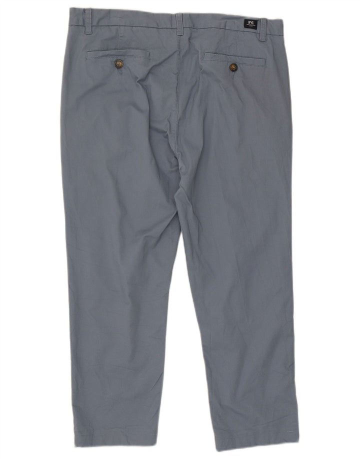 Calça cropped masculina French Connection Slim Fit W36 L25 Azul