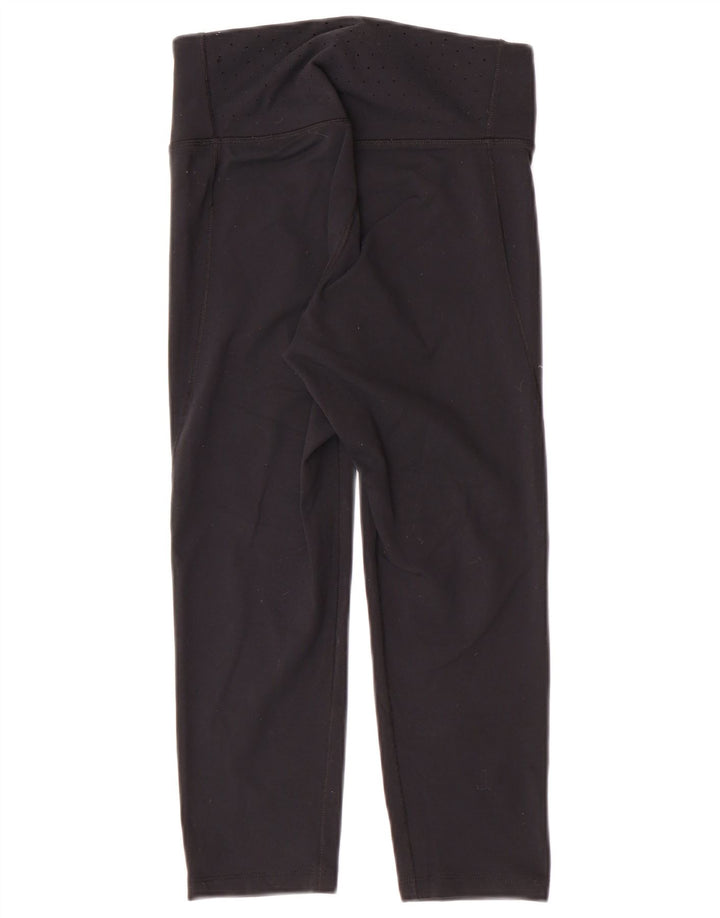 Calça legging feminina Nike Dri Fit Capri UK 8 pequena preta de nylon