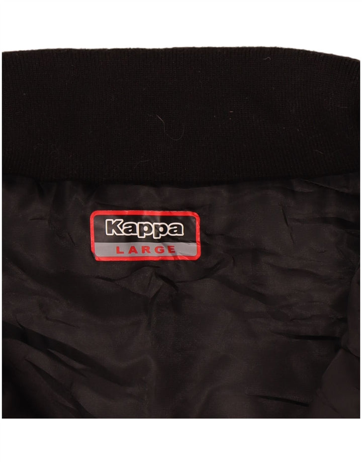 Colete acolchoado masculino Kappa UK 40 grande poliéster preto
