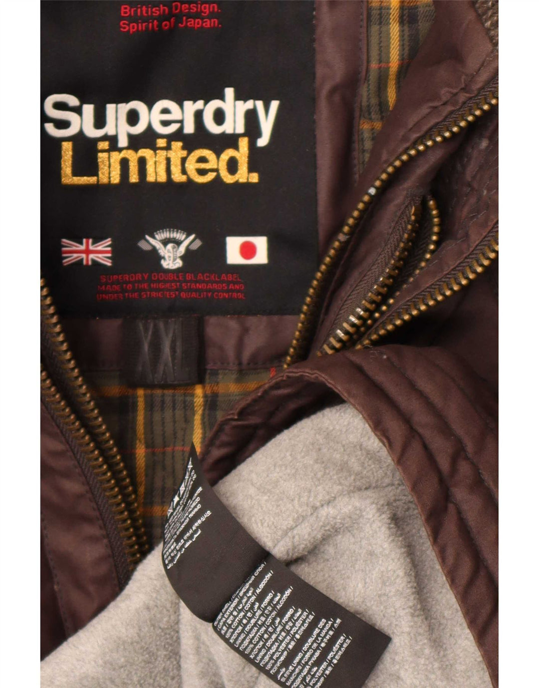 Jaqueta Parka masculina Superdry com capuz regular fit 2XL algodão marrom