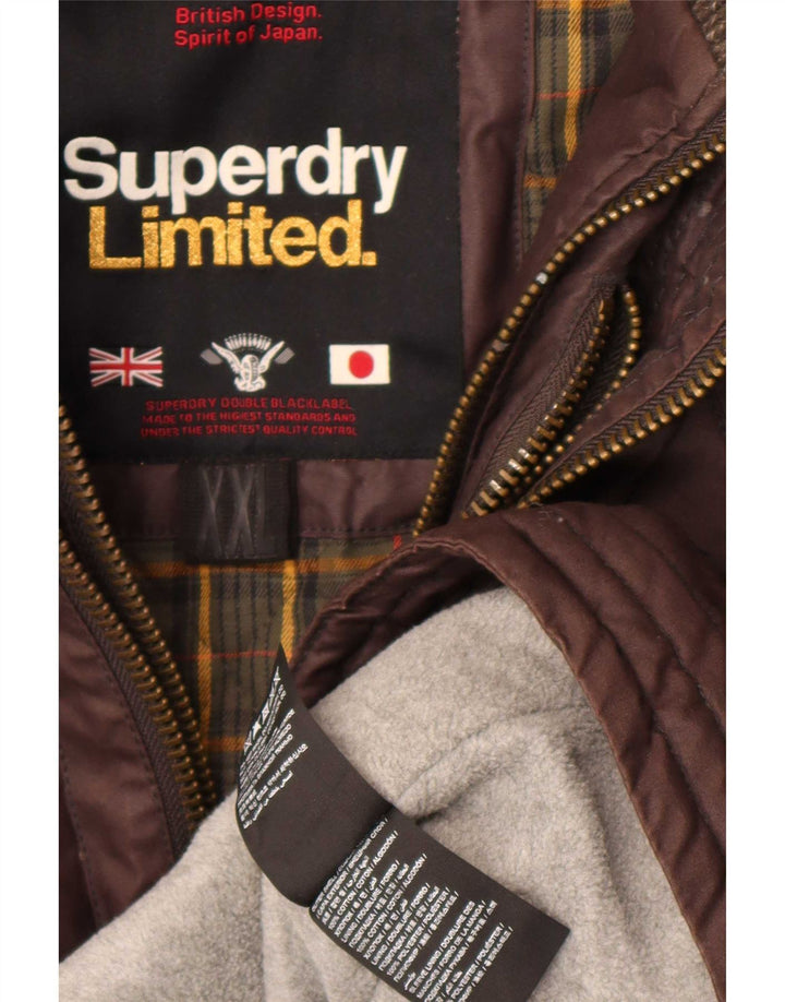 Jaqueta Parka masculina Superdry com capuz regular fit 2XL algodão marrom