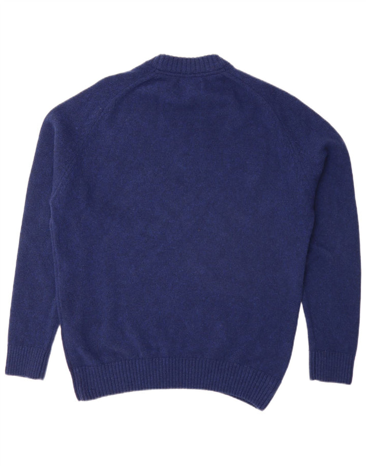 Suéter masculino Barbour com gola redonda XL lã azul