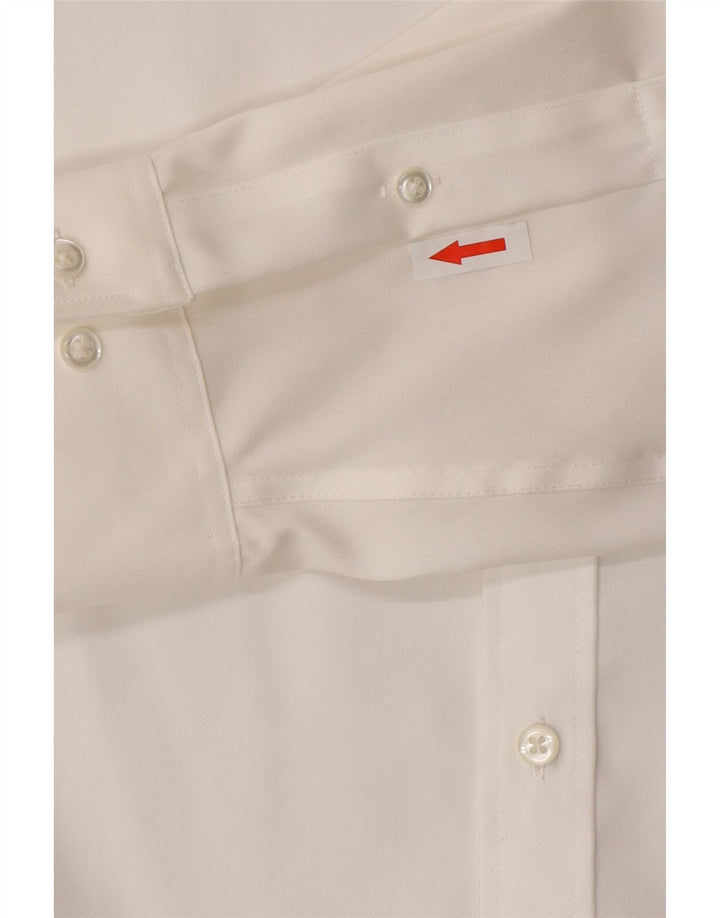 Tommy Hilfiger Mens Slim Fit Camisa Tamanho 16 Grande Branco