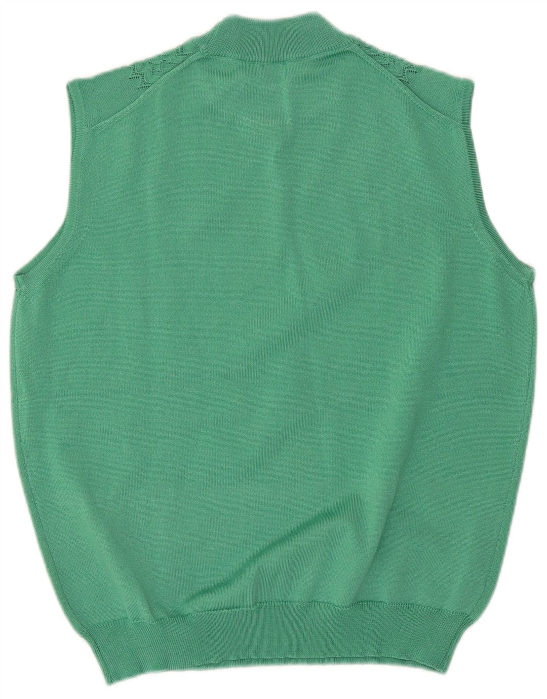 Regata feminina vintage com colete UK 14 acetato verde médio