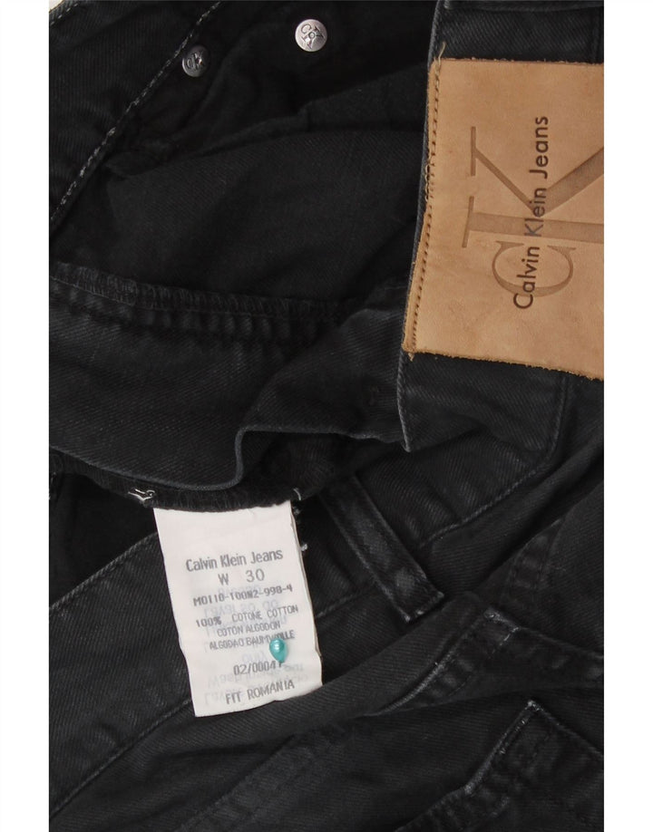 Calça jeans reta masculina Calvin Klein W30 L33 algodão preto