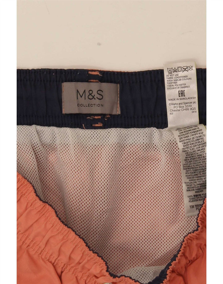 Shorts de natação masculino Marks & Spencer médio laranja poliéster