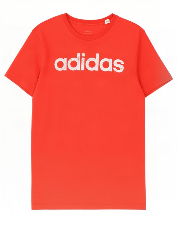 Adidas Mens Graphic T-Shirt Top Pequeno Algodão Vermelho