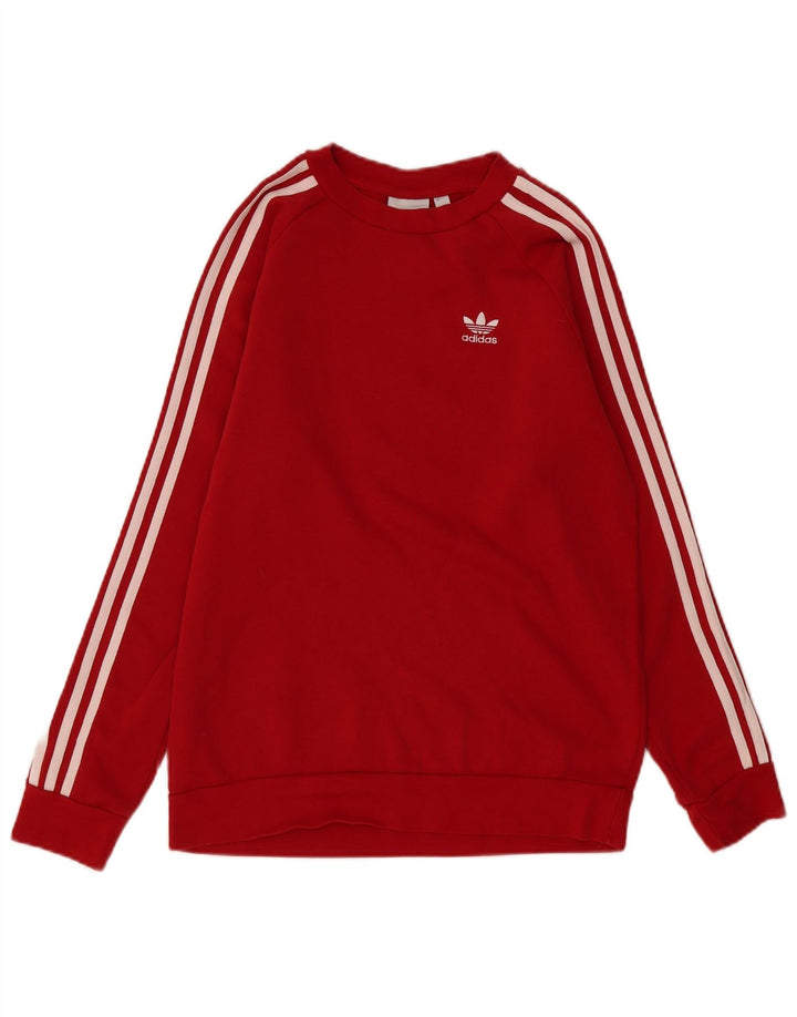 ADIDAS Mens Sweatshirt Jumper XS Vermelho Algodão