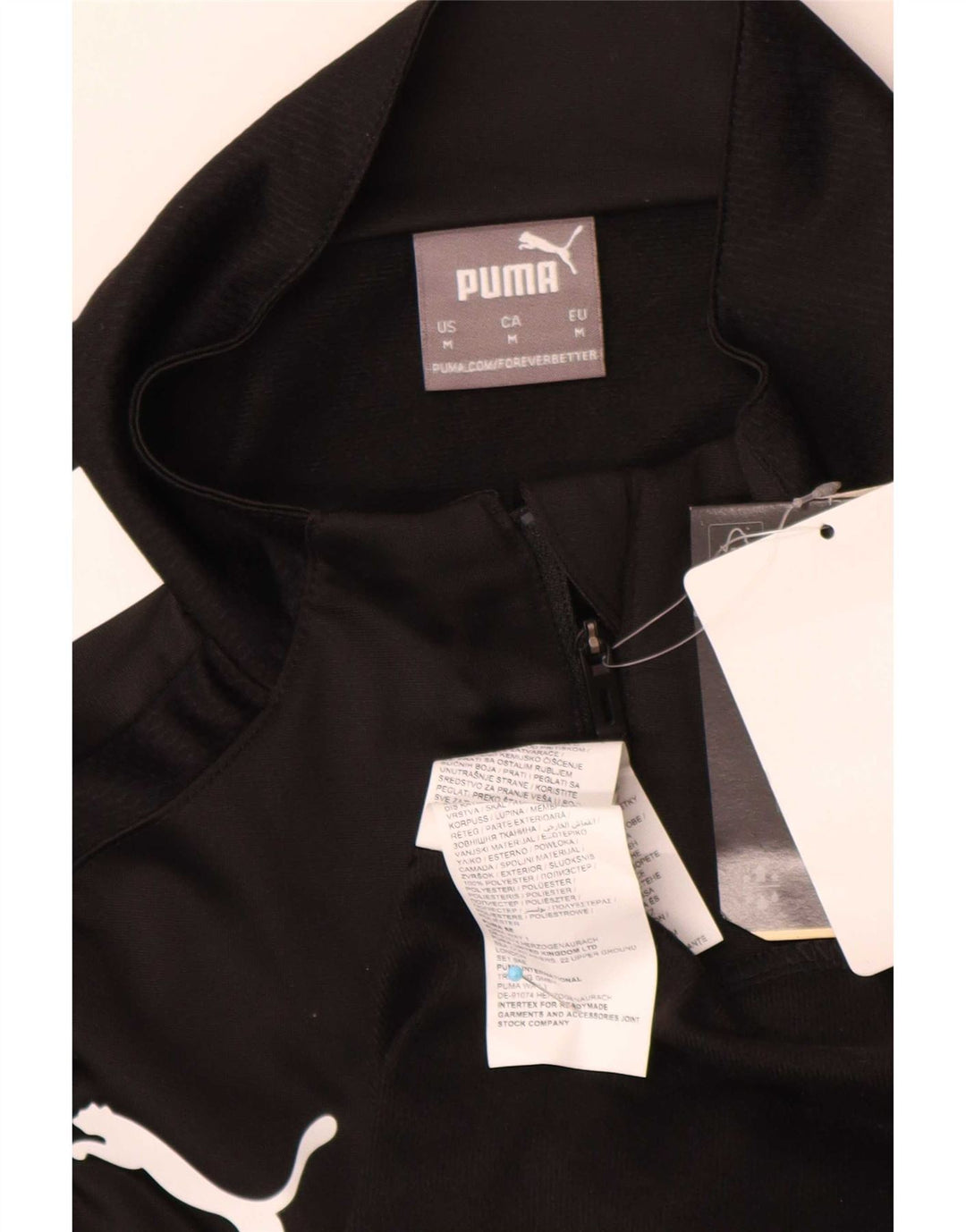 Puma Mens Graphic Top Manga Longa Médio Preto Esportes
