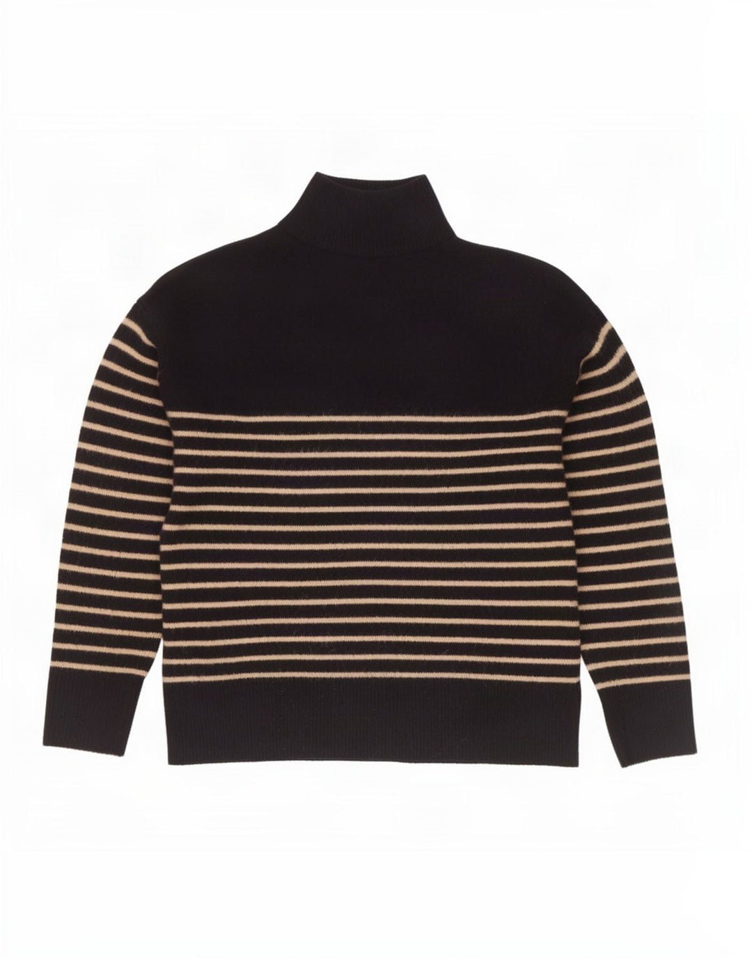 Suéter feminino Zara com gola redonda e botão, Reino Unido 14, médio, azul marinho, listrado