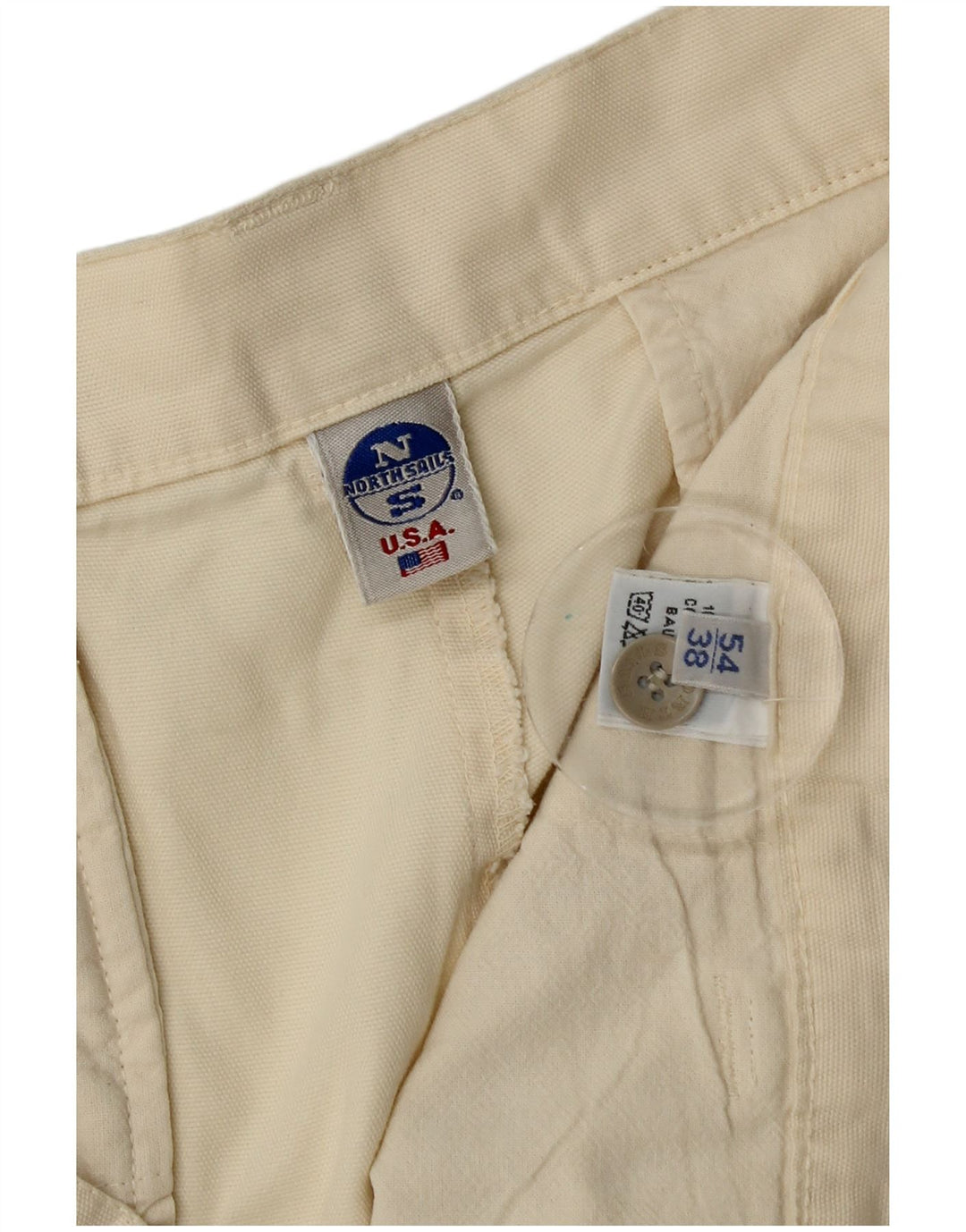Shorts cargo masculino North Sails IT 54 2XL W38 algodão branco