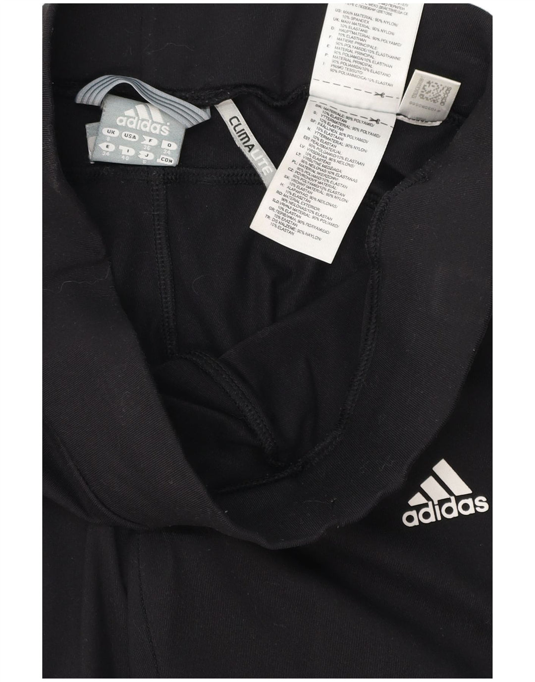 Calça Adidas Climalite Feminina UK 8 Pequena Poliéster Preto