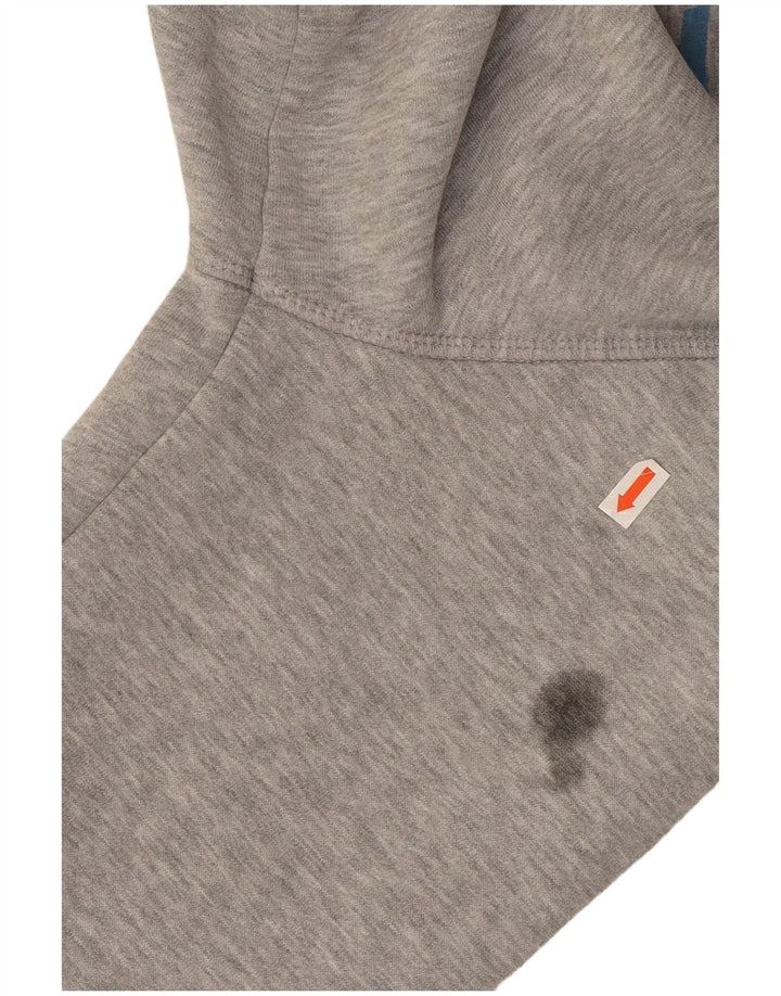 Suéter com capuz gráfico masculino Weird Fish grande cinza manchado
