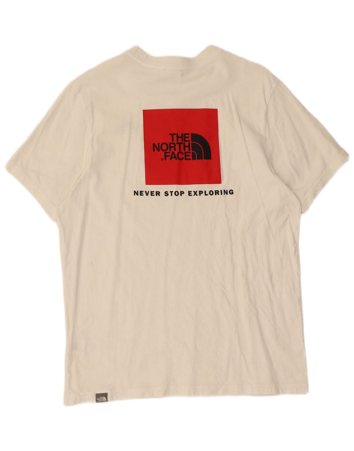 Camiseta gráfica masculina The North Face Top médio algodão branco