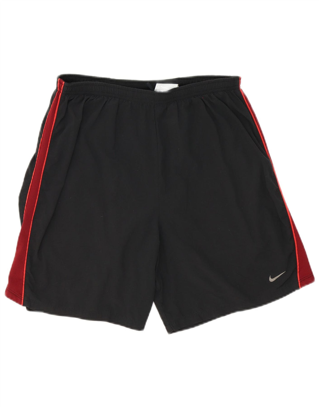 Shorts esportivos masculinos Nike Dri Fit médio preto colorblock poliéster