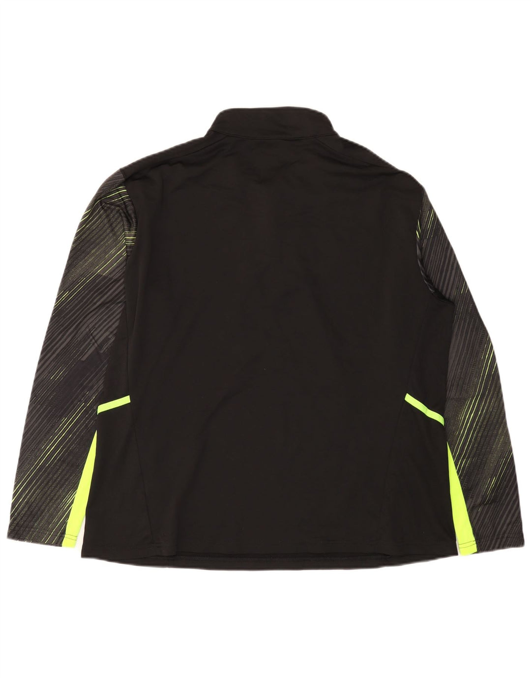 Pulôver feminino PUMA com zíper e gola alta, gola redonda, preto, listrado