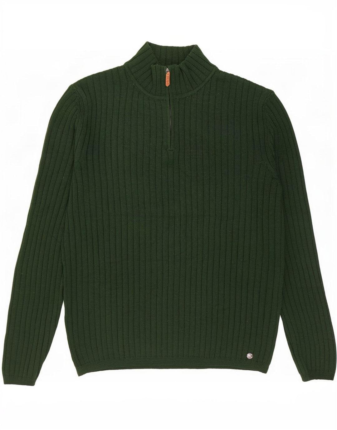 Suéter masculino Rifle com zíper e gola 3XL verde