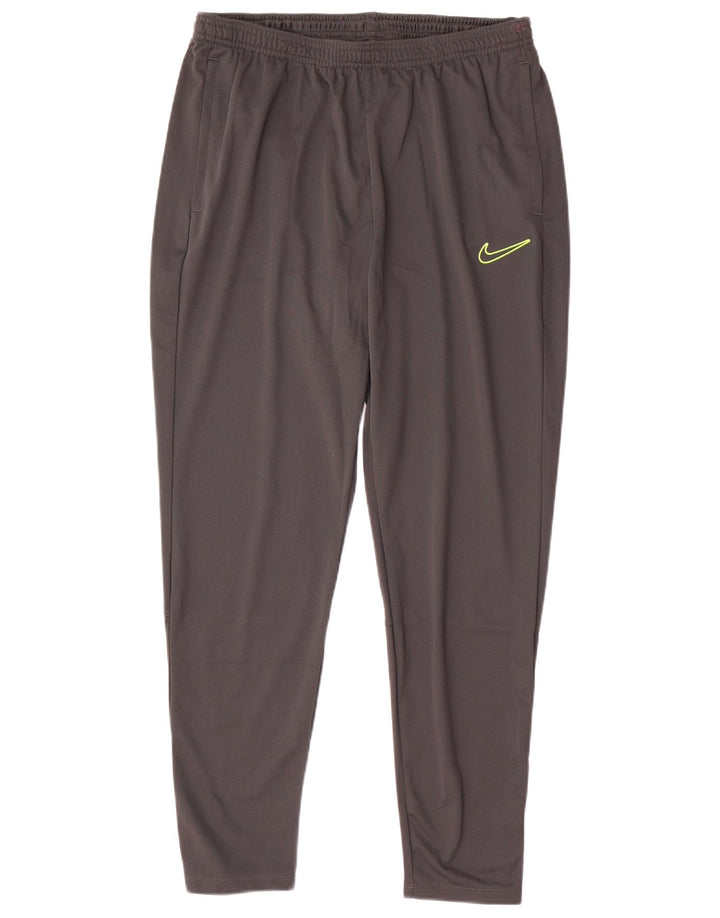 Calça de treino masculina NIKE Dri Fit grande poliéster cinza