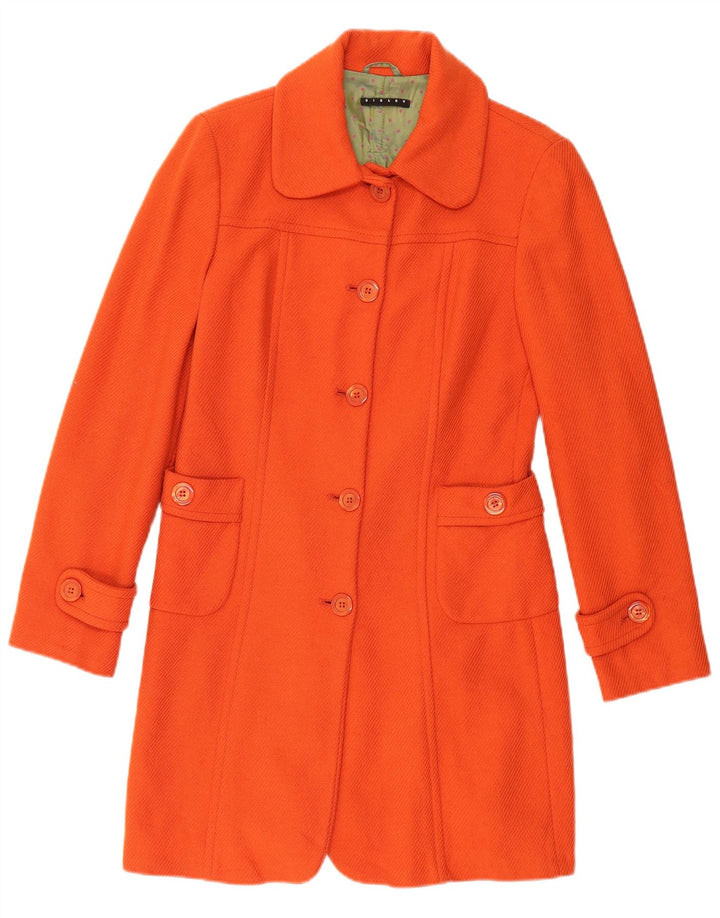 Sobretudo feminino SISLEY IT 42 lã laranja médio