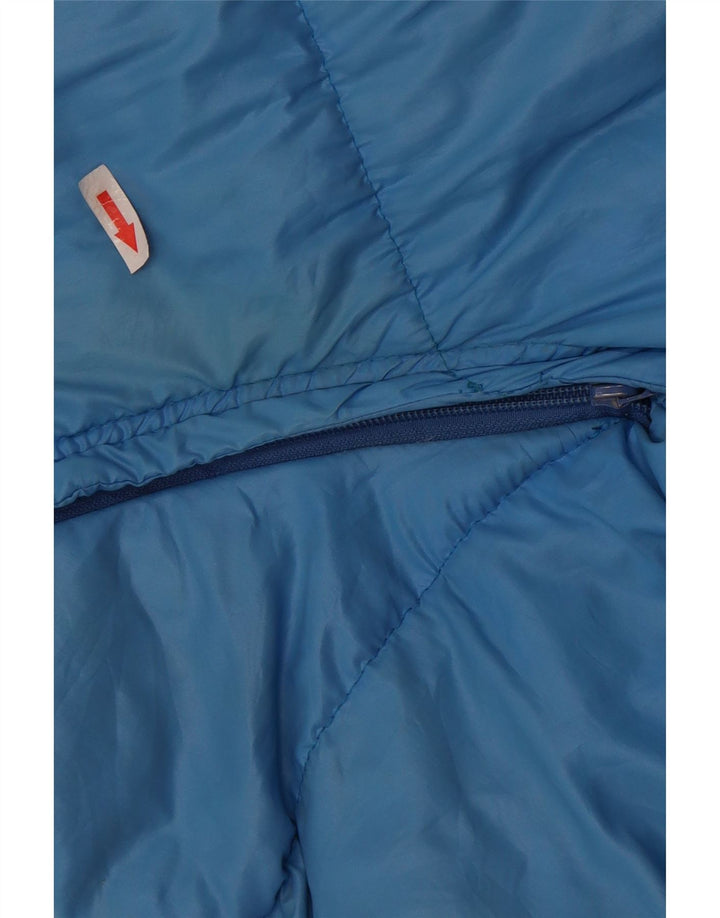 Jaqueta acolchoada com capuz masculina vintage IT 52 XL azul Colourblock poliamida