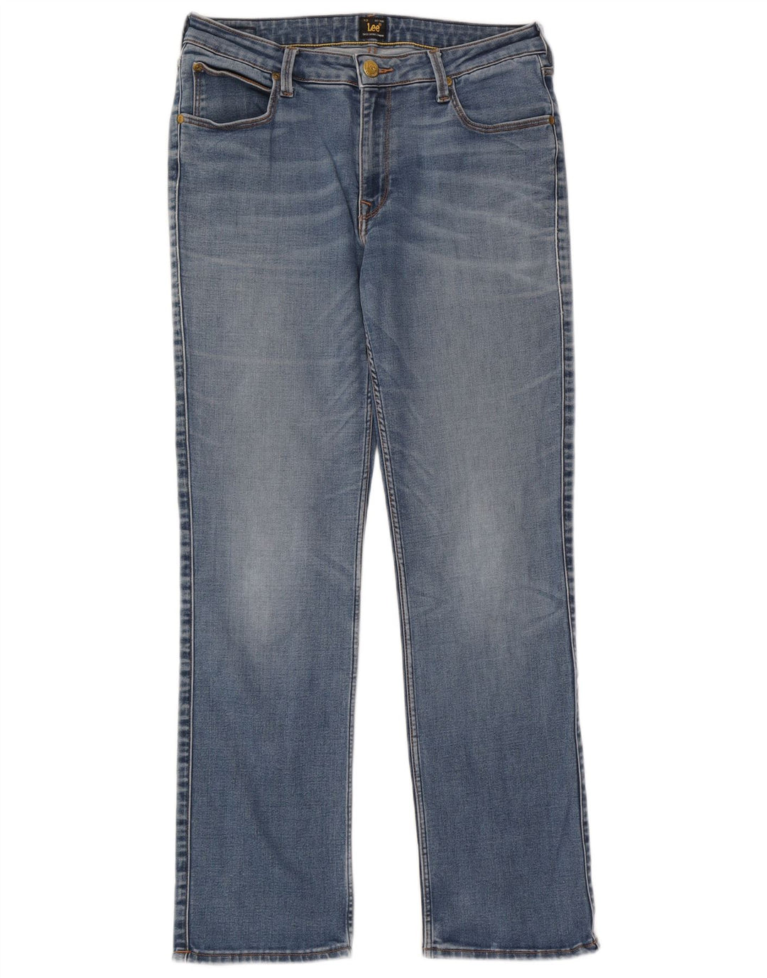 Lee Womens Marion Straight Jeans W31 L31 Azul Algodão