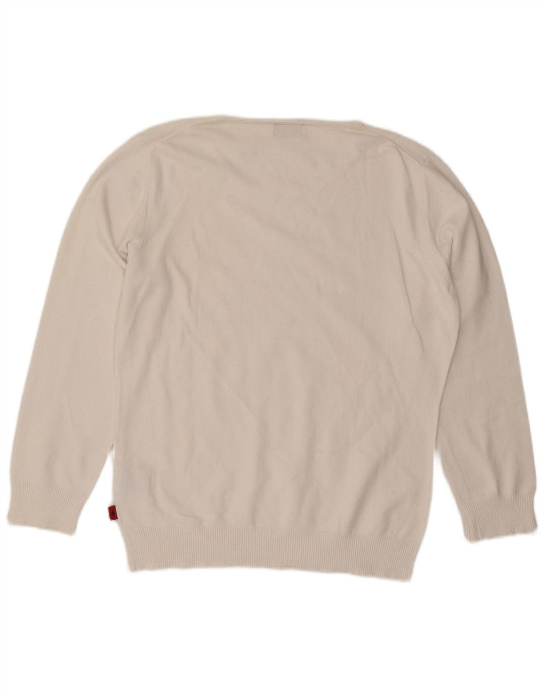 Suéter feminino KAPPA com gola canoa UK 20 2XL algodão branco