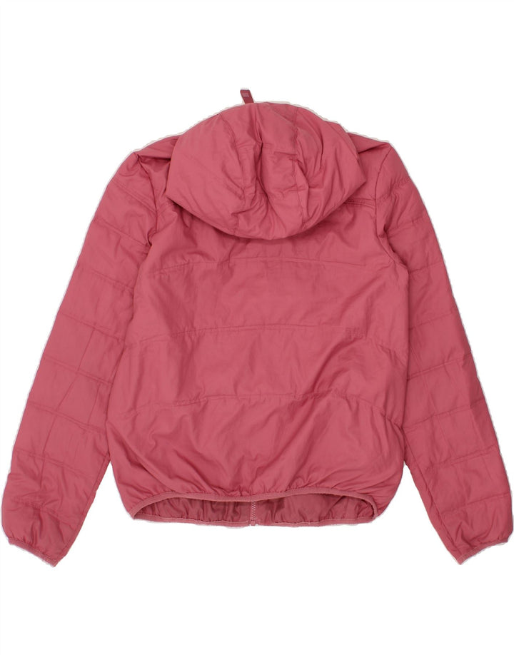 NIKE Womens Hooded Padded Jacket UK 10 Small Pink Polyester Vintage Nike and Second-Hand Nike from Messina Hembry 
