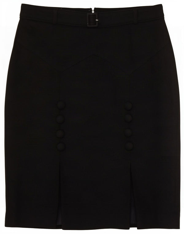 Saia lápis feminina Guess médio W30 poliéster preto