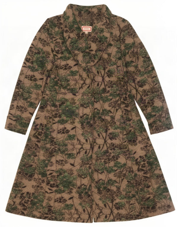 Sobretudo feminino Avoca tamanho 3 XS bege floral lã