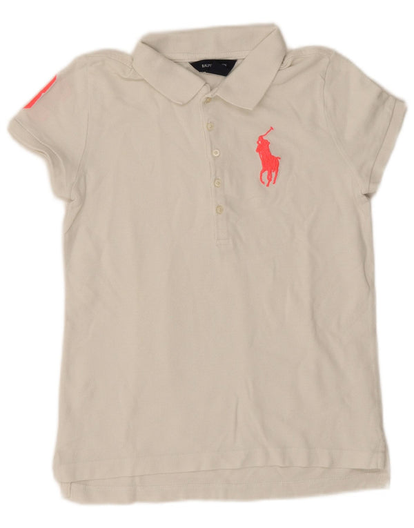 Polo gráfico Ralph Lauren para meninas 12-13 anos grande branco