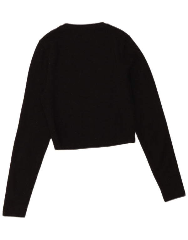 Zara Womens Crop Top UK 14 Grande Viscose Preta