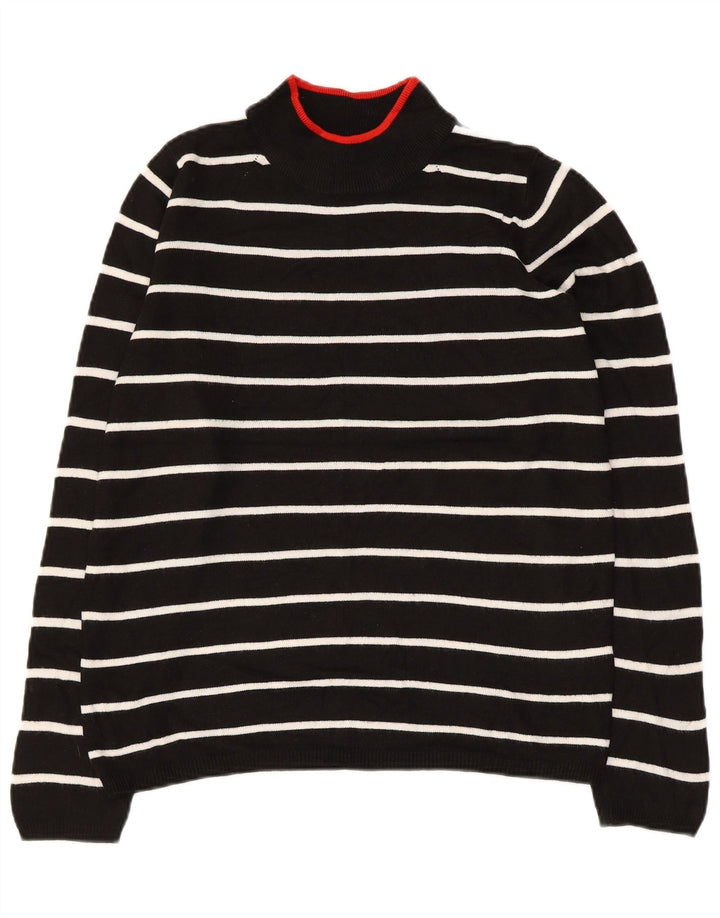 MARKS & SPENCER Suéter feminino com gola tartaruga Reino Unido 10 pequeno preto
