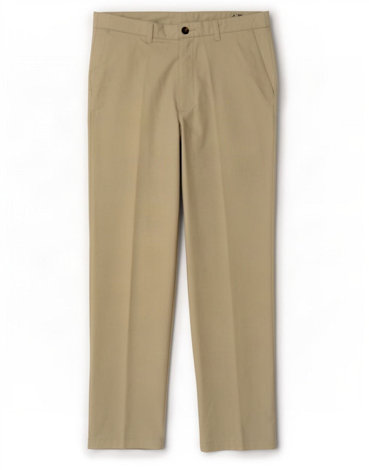 Adidas Mens Climacool Straight Chino Calças W36 L32 Poliéster Bege