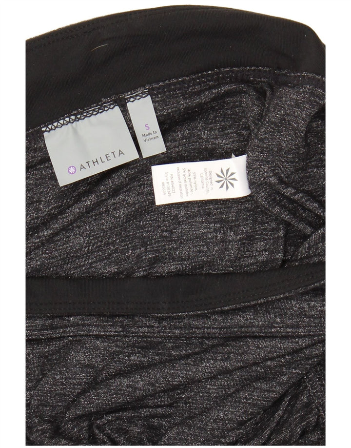 Saia feminina Athleta pequena W28 nylon manchado cinza