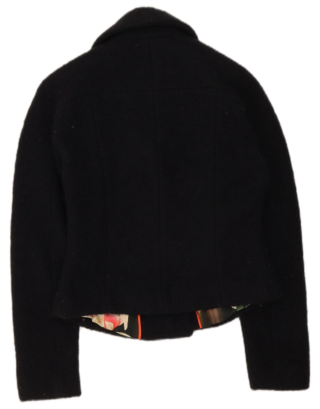 Jaqueta Bolero Feminina Ted Baker UK 8 Pequena Lã Preta