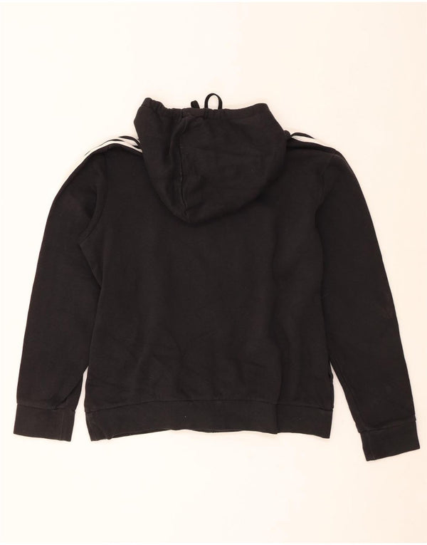 Adidas Womens Hoodie Jumper UK 16/18 Grande Algodão Preto