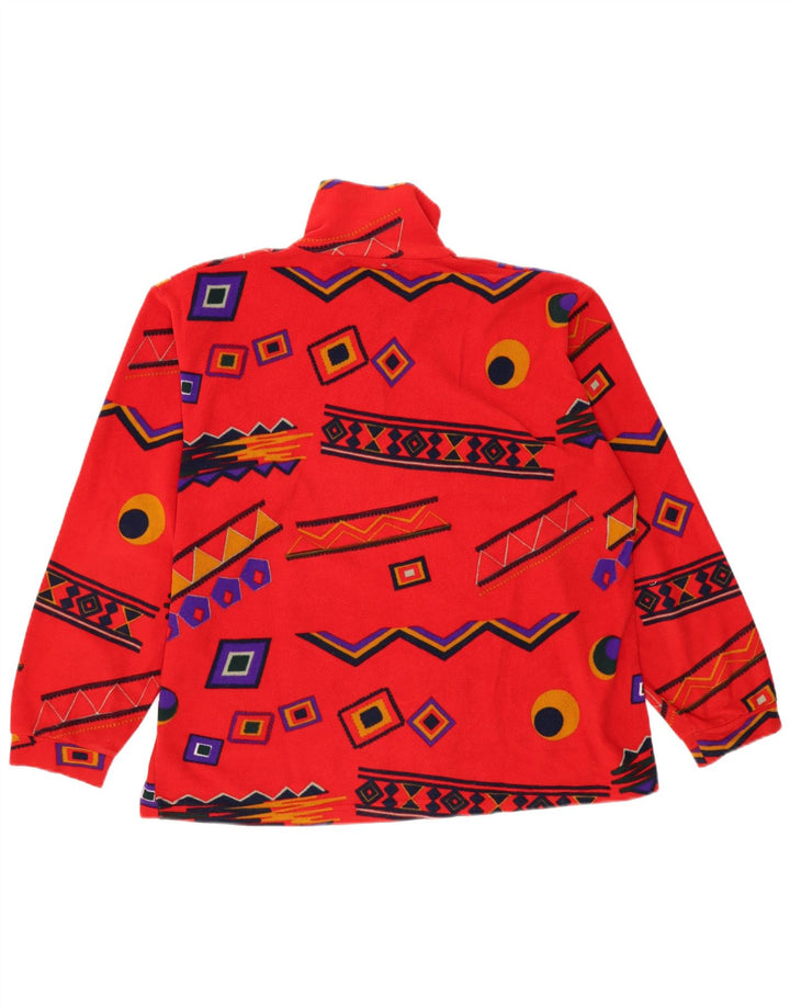 Suéter masculino Bailo de lã com zíper e gola XL vermelho geométrico