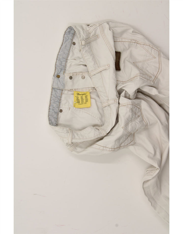 WRANGLER Womens Spencer Straight Casual Trousers W32 L34 White Cotton Vintage Wrangler and Second-Hand Wrangler from Messina Hembry 