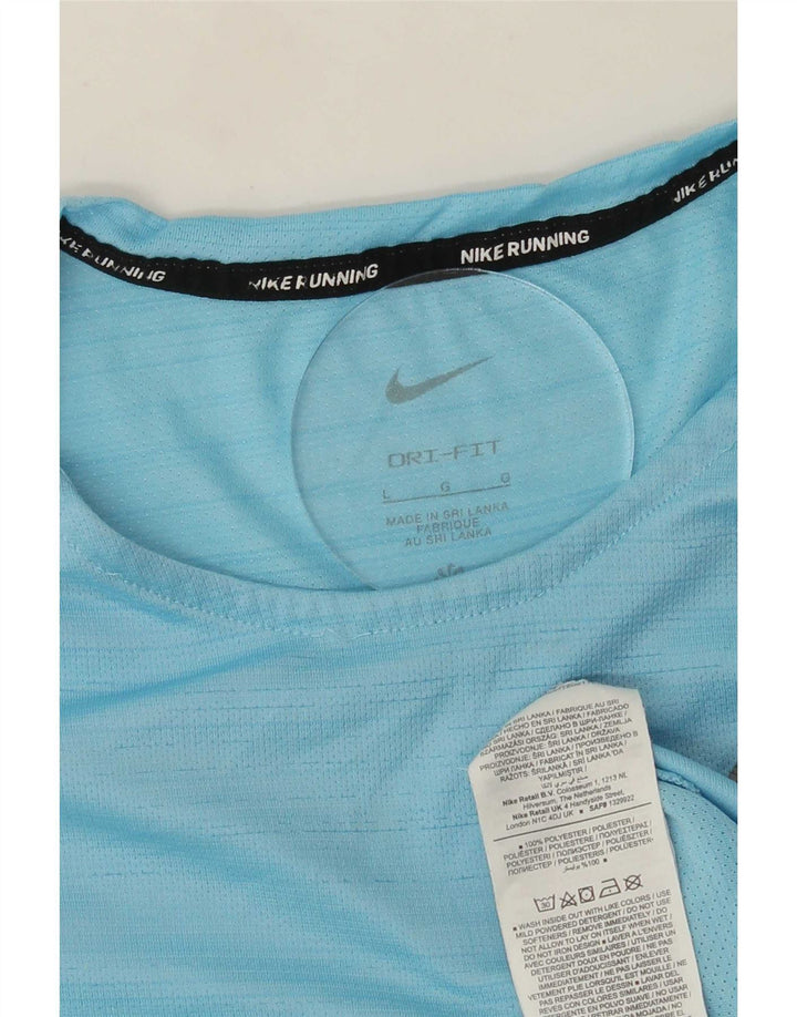 Camiseta Nike Masculina Dri Fit Top Grande Listrada Azul Poliéster